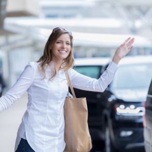 Hailing a taxi